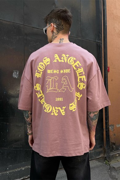 Los Angeles Gül Kurusu Oversize Tshirt 